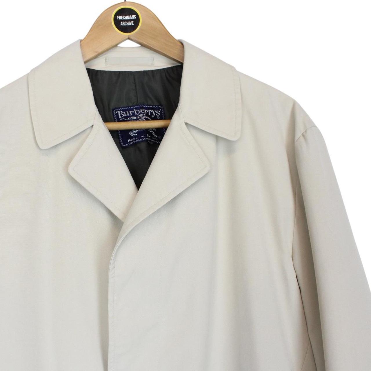 Vintage 90s Burberry Cream Single Breasted Trench Coat