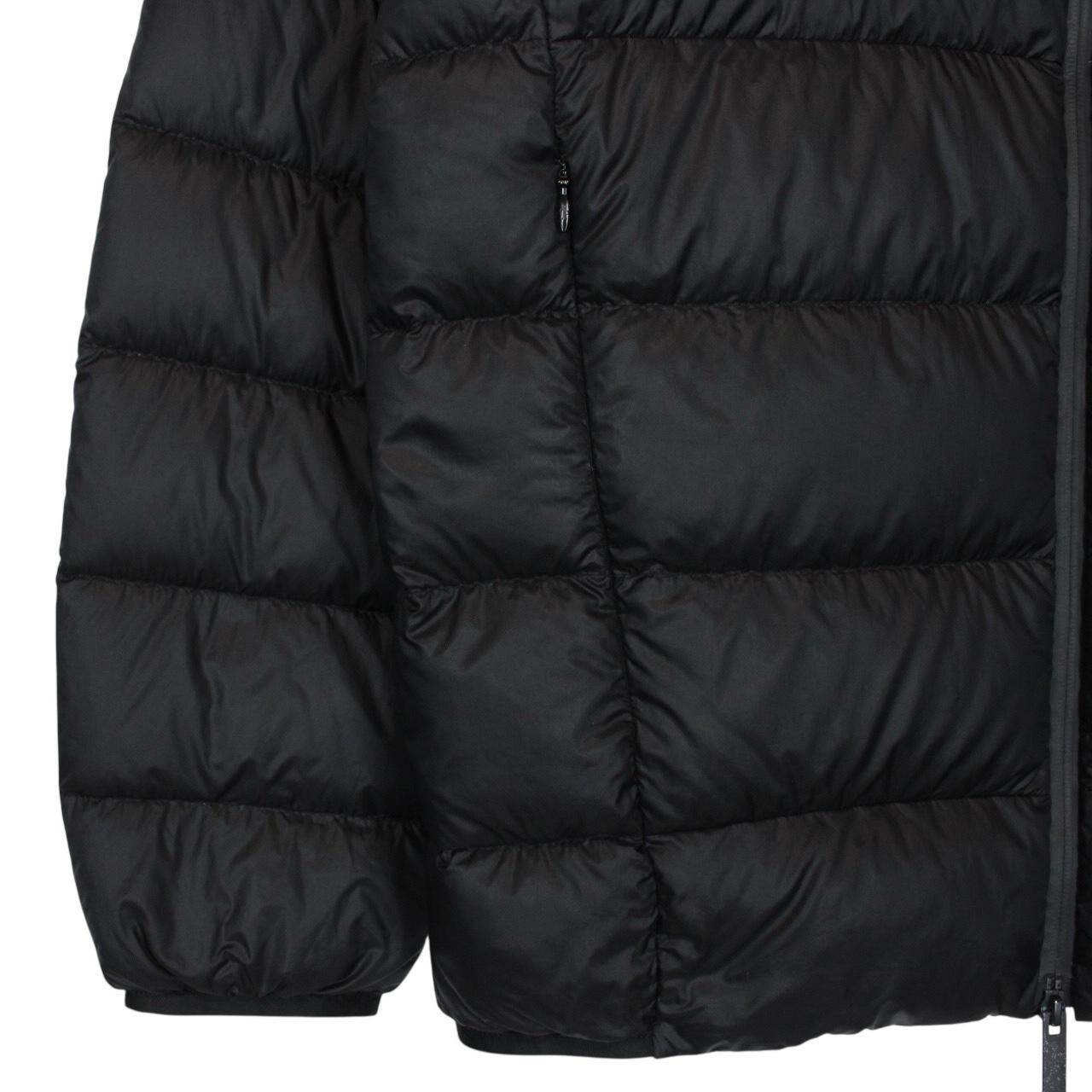 Moncler Provins Black and White Full Zip Hooded Down Jacket