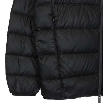 Moncler Provins Black and White Full Zip Hooded Down Jacket