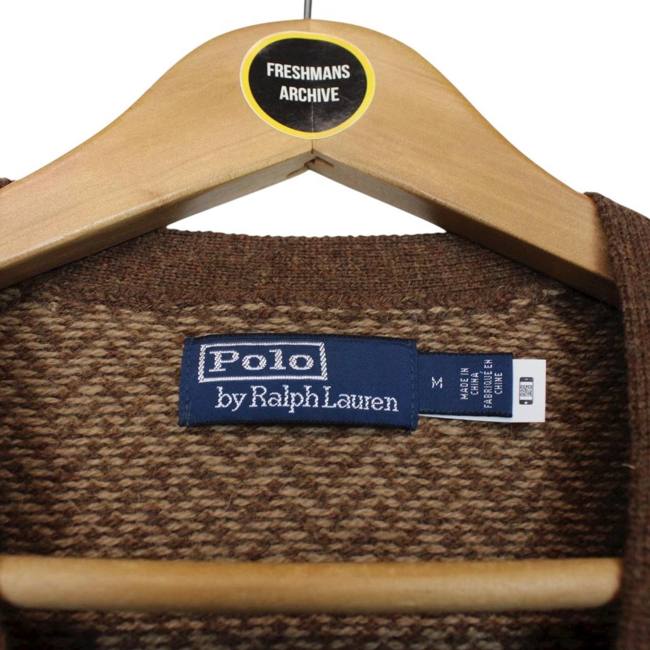 Polo Ralph Lauren Brown Camel Hair Herringbone Sweater Vest