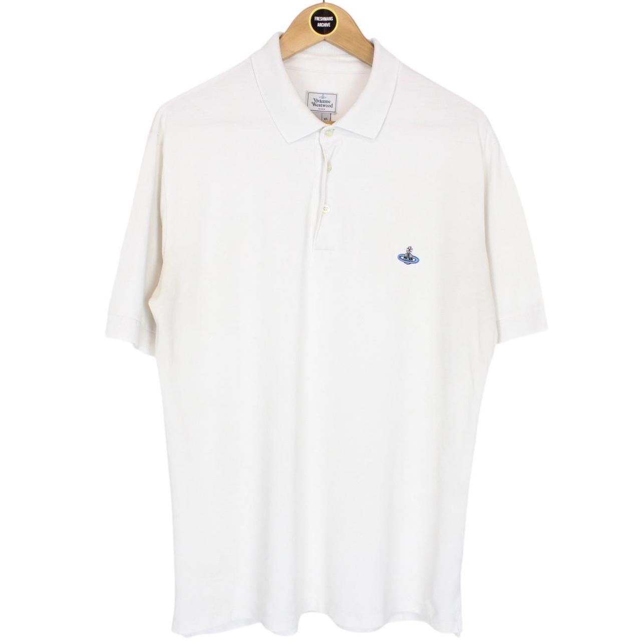 Vivienne Westwood White Short Sleeve Orb Polo Shirt