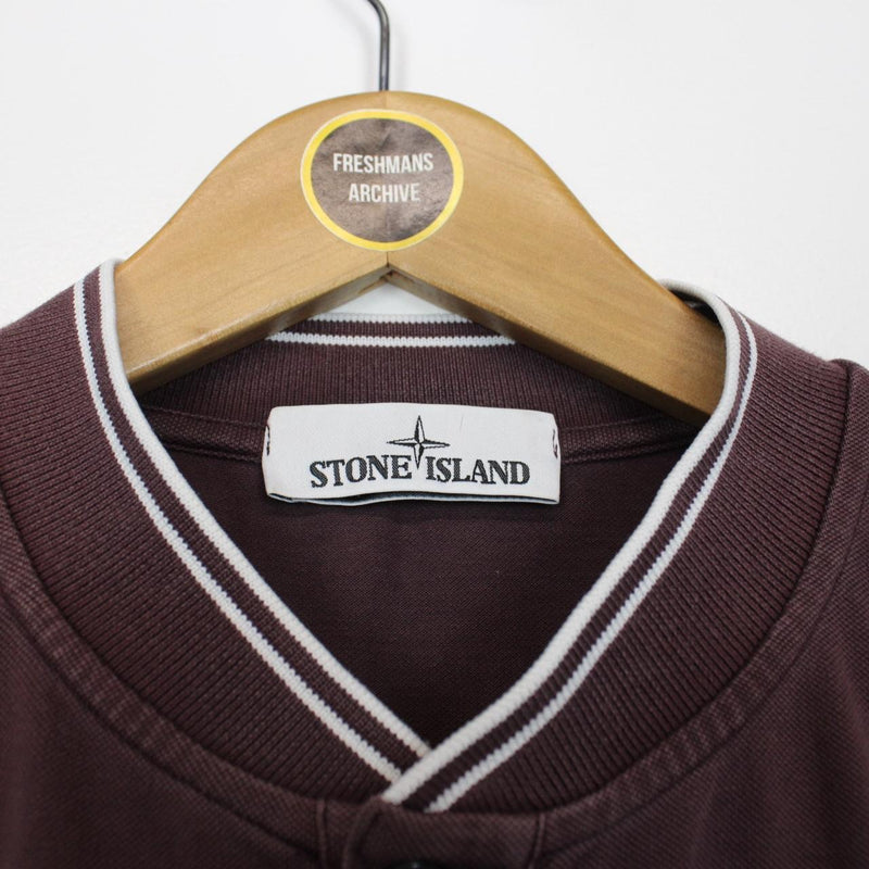 Stone Island SS 2018 Brown Short Sleeve Round Neck Compass Polo Shirt