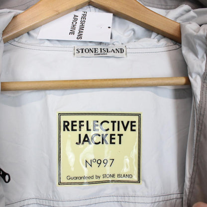 Vintage Stone Island Special Process SS 2007 Grey Mesh Reflective Jacket