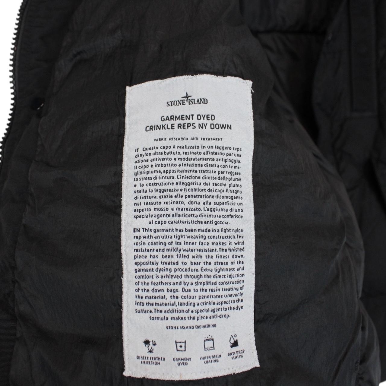 Stone Island AW 2019 Black Garment Dyed Crinkle Reps NY Down Gilet / Bodywarmer