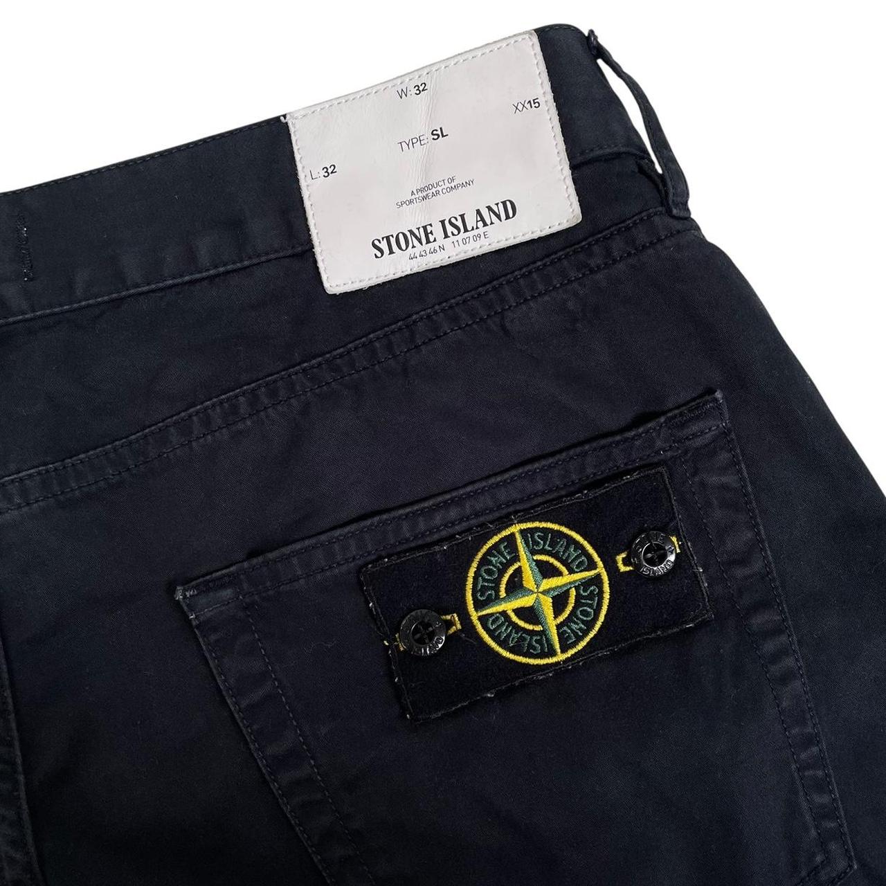 Stone Island AW 2018 Black Slim Fit Cotton Trousers