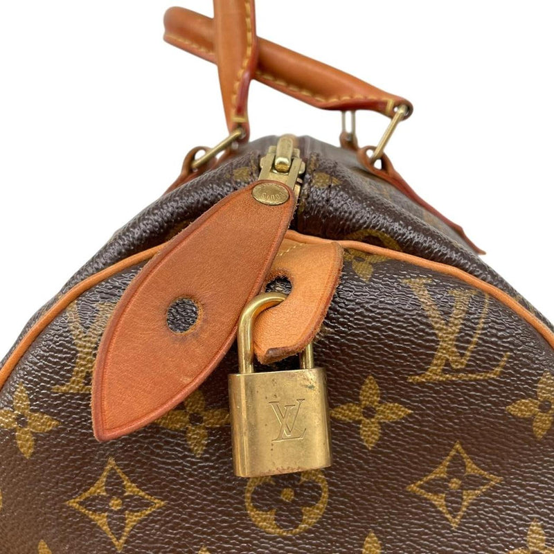 Louis Vuitton 2012 Speedy 30 Brown and Beige Monogram Coated Canvas Bag