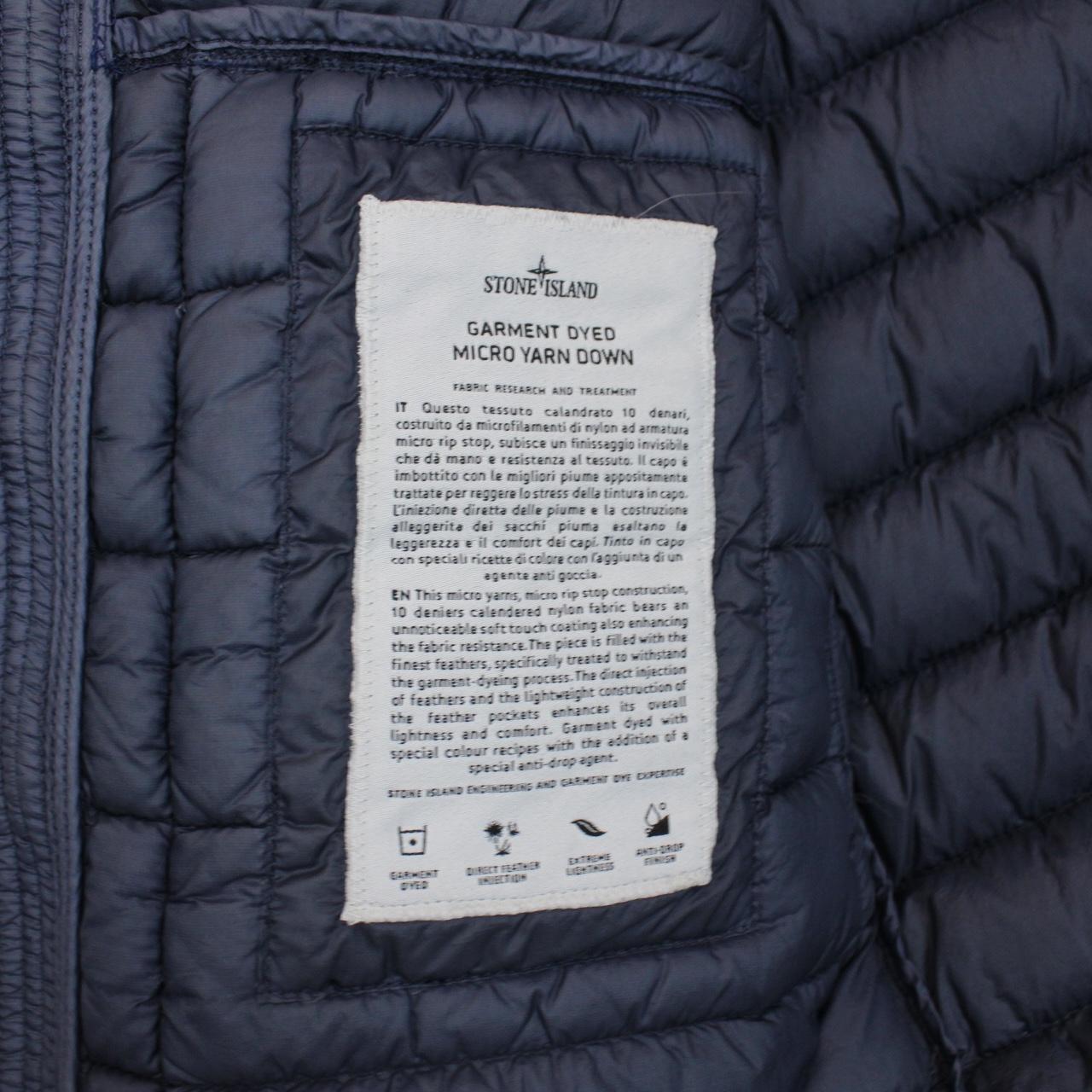 Stone Island AW 2016 Navy Blue Garment Dyed Micro Yarn Down Gilet / Bodywarmer