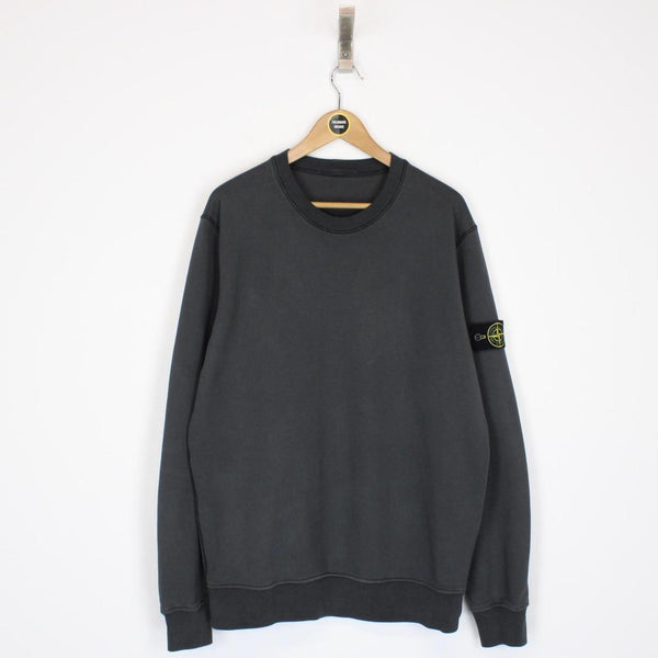 Stone Island Dark Grey Cotton Sweatshirt Jumper