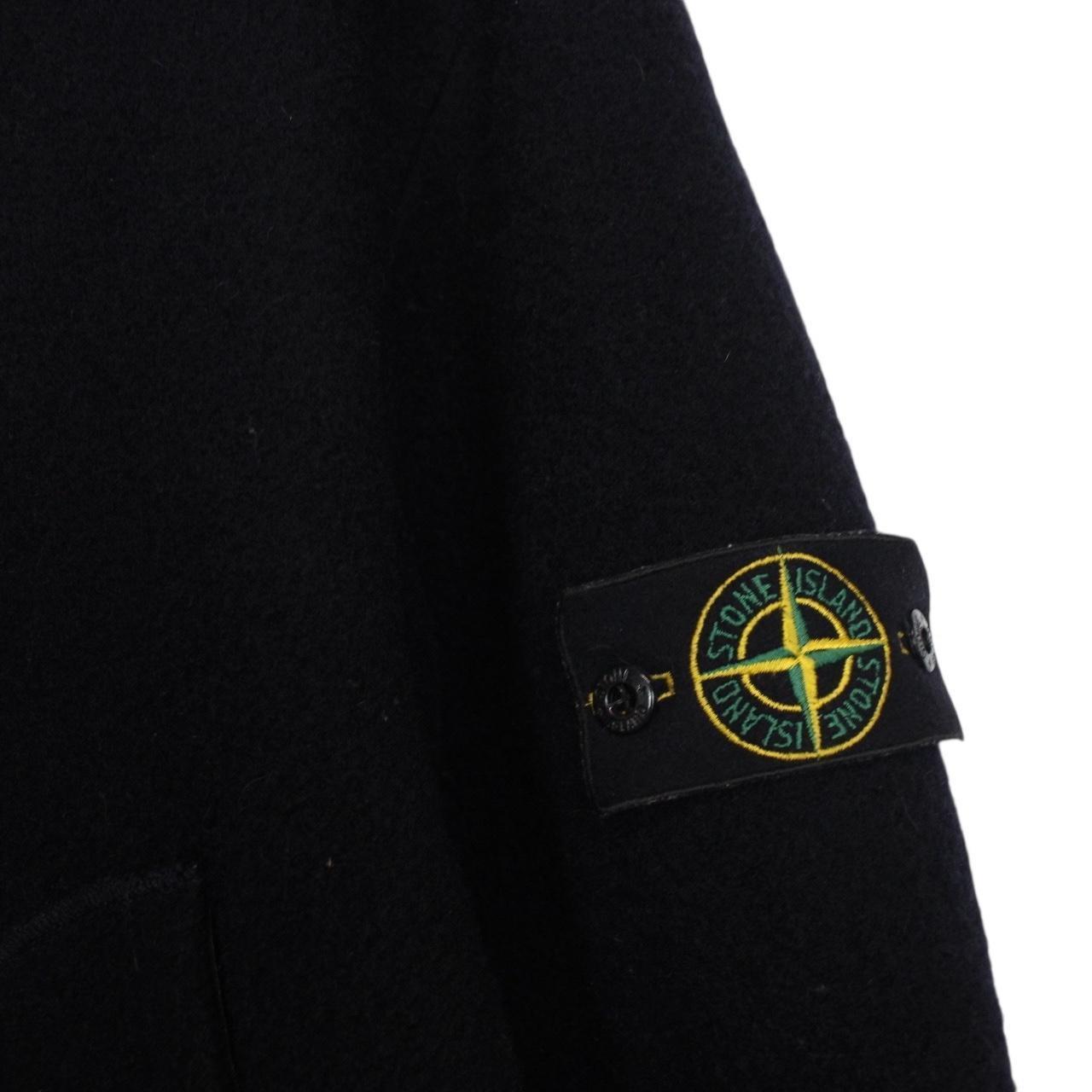 Vintage Stone Island AW 2003 Navy Blue Heavyweight Wool Blend Hooded Coat