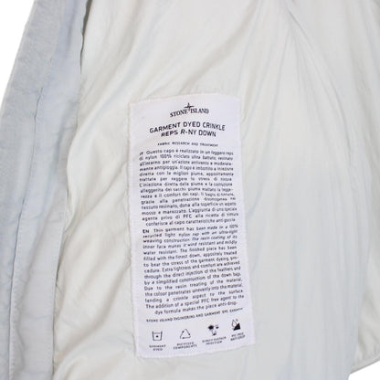 Stone Island AW 2022 Pale Blue Garment Dyed Crinkle Reps R-NY Down Puffer Jacket
