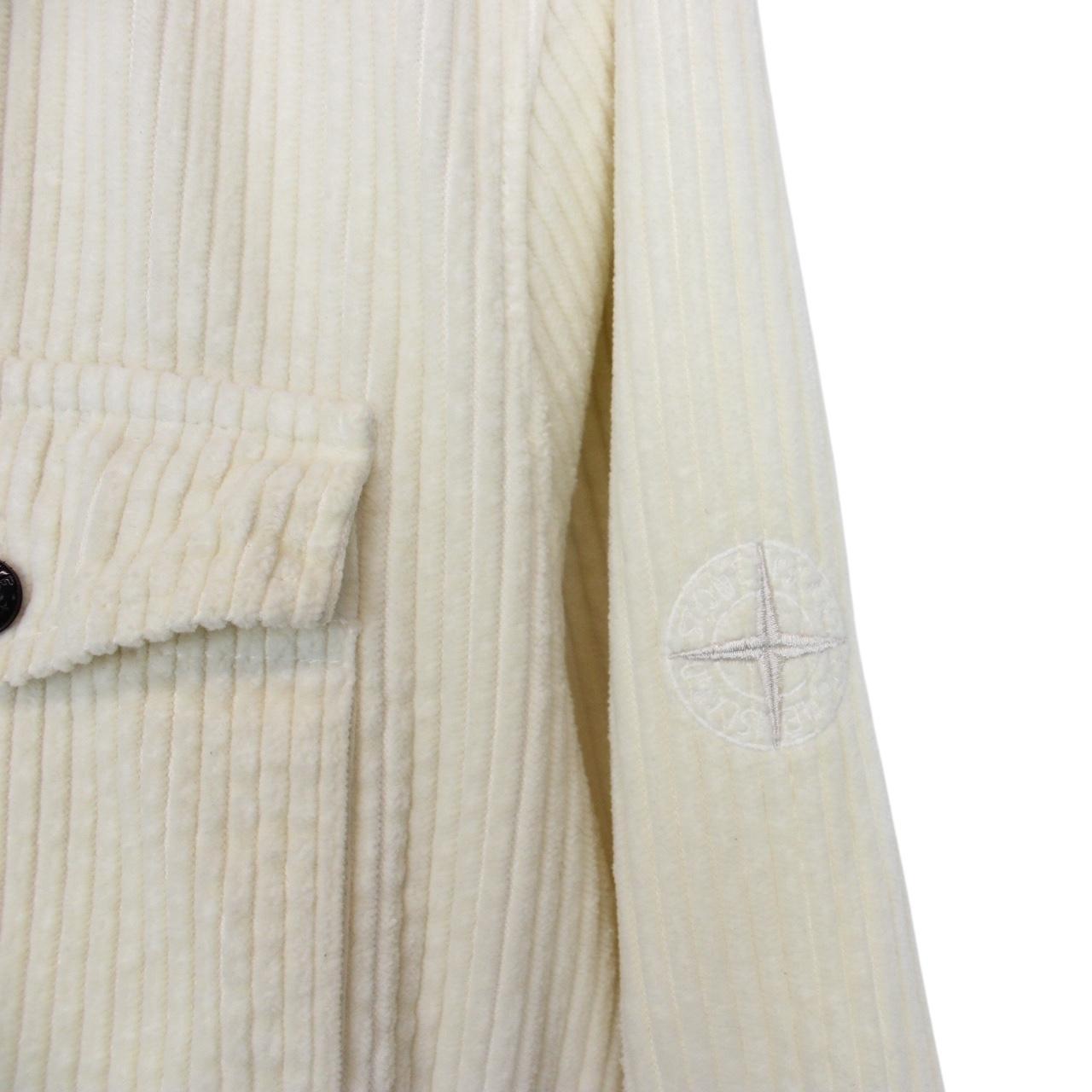 Stone Island AW 2020 Cream Long Sleeve Jumbo Corduroy Shirt