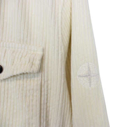 Stone Island AW 2020 Cream Long Sleeve Jumbo Corduroy Shirt