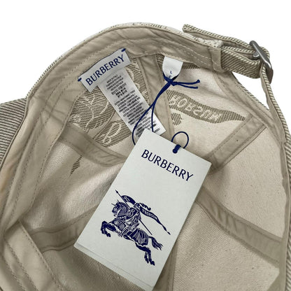 Burberry Beige EKD Logo Embroidered Baseball Cap