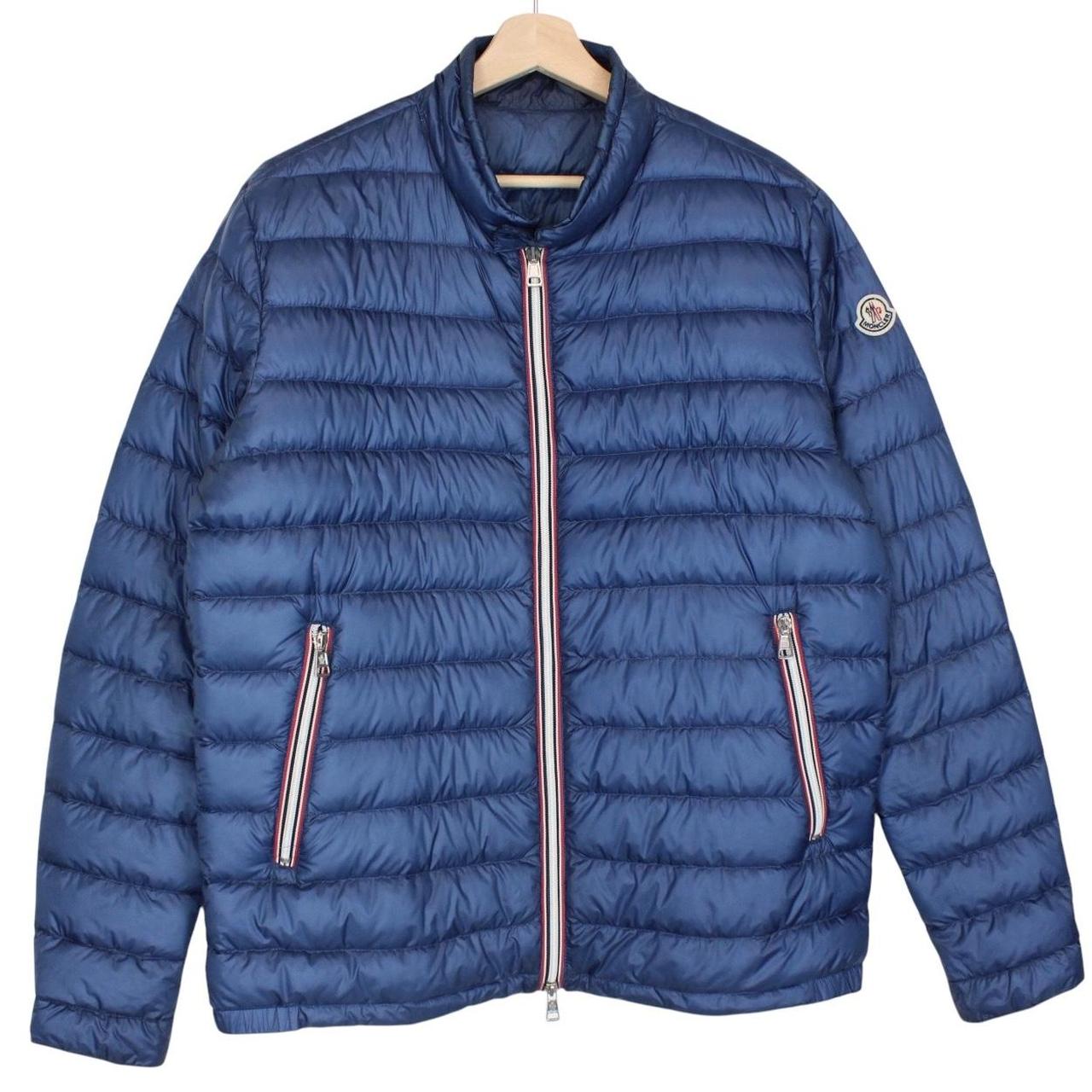 Moncler Rigel Blue Full Zip Down Jacket