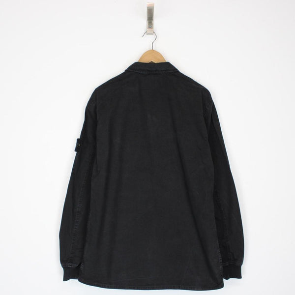 Stone Island SS 2019 Black Full Zip Cotton Overshirt Jacket