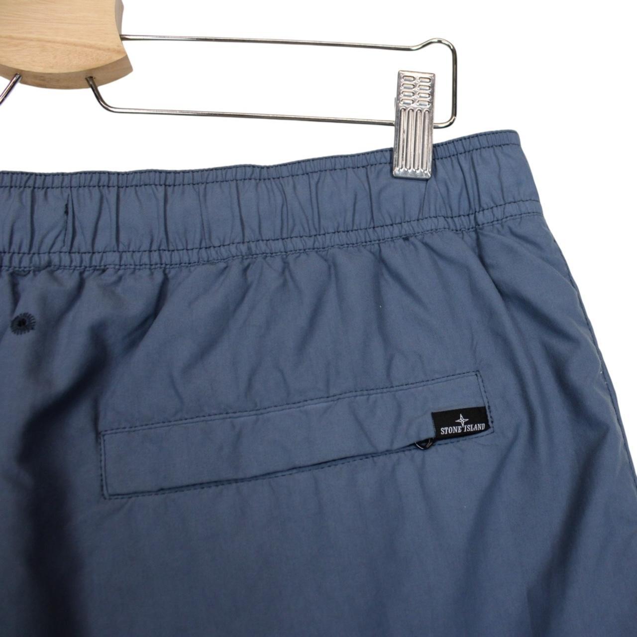 Stone Island AW 2022 Blue Brushed Nylon Swim Shorts