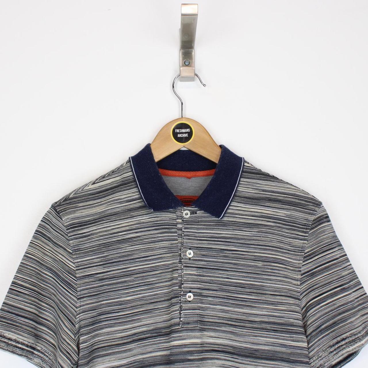 Missoni Multicoloured Striped Short Sleeve Cotton Polo Shirt