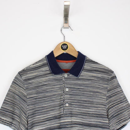 Missoni Multicoloured Striped Short Sleeve Cotton Polo Shirt