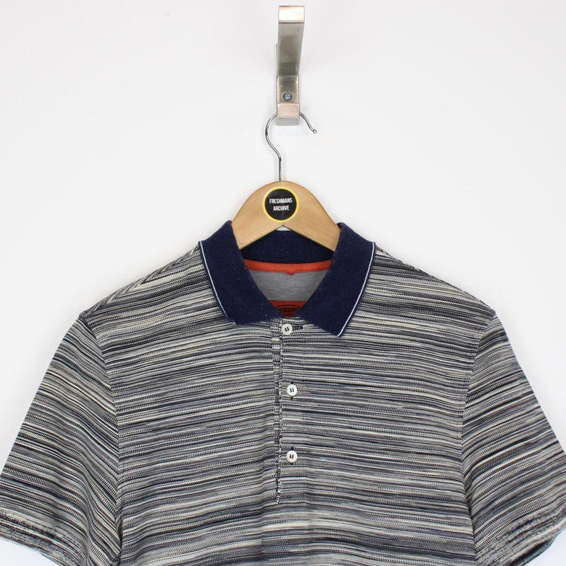 Missoni Multicoloured Striped Short Sleeve Cotton Polo Shirt
