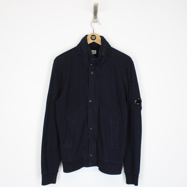 CP Company Navy Blue Full Zip Lens Sweatshirt Jumper