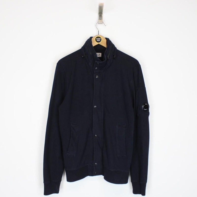 CP Company Navy Blue Full Zip Lens Sweatshirt Jumper