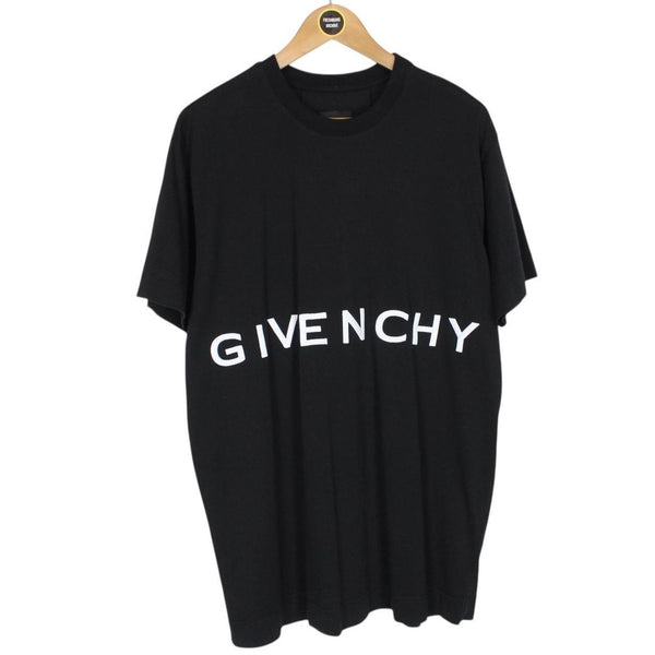 Givenchy Paris Black and White 4G Emblem Logo Short Sleeve Cotton T-Shirt