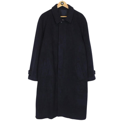 Vintage Burberry London Navy Blue Wool Coat
