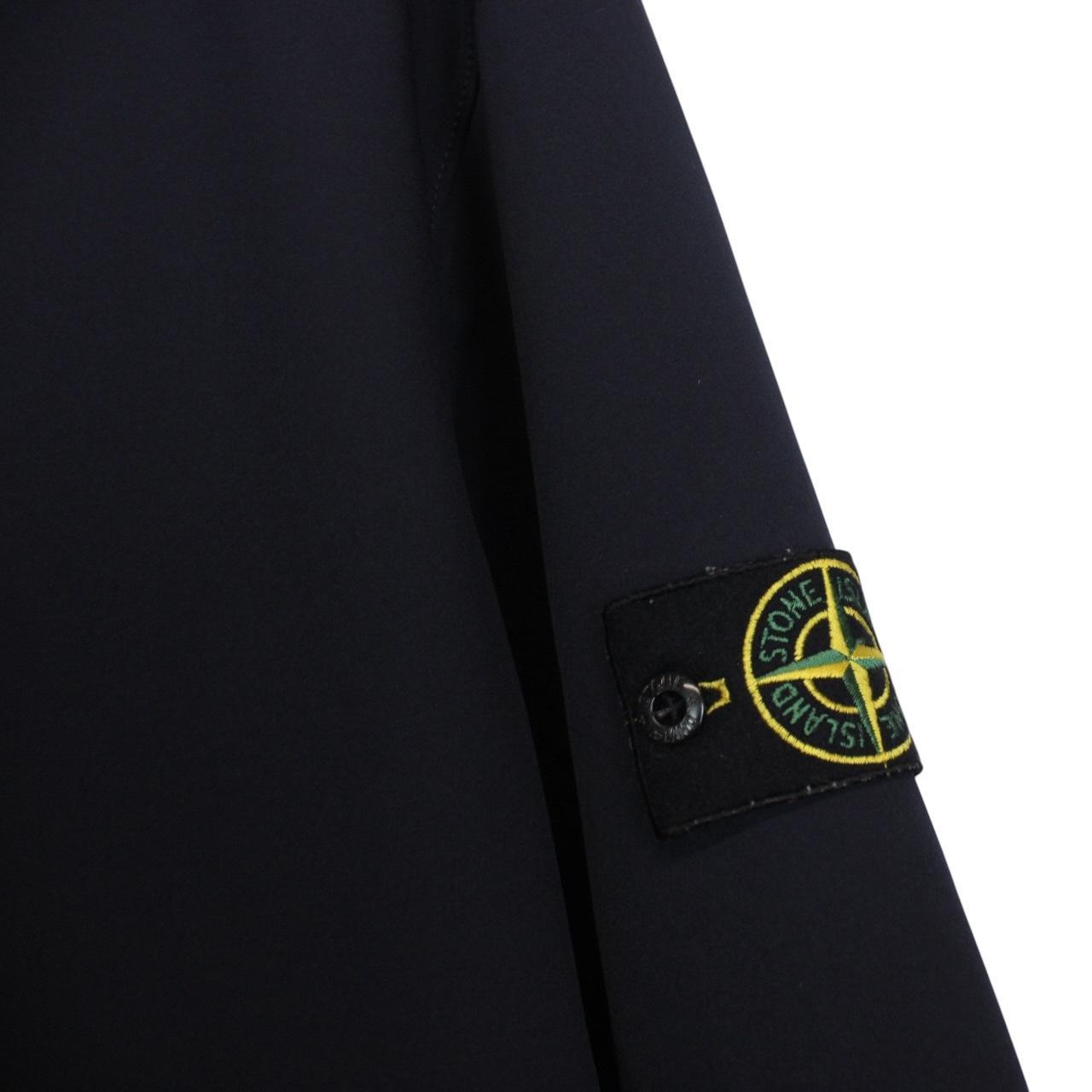 Stone Island SS 2022 Navy Blue Light Soft Shell-R Full Zip Jacket