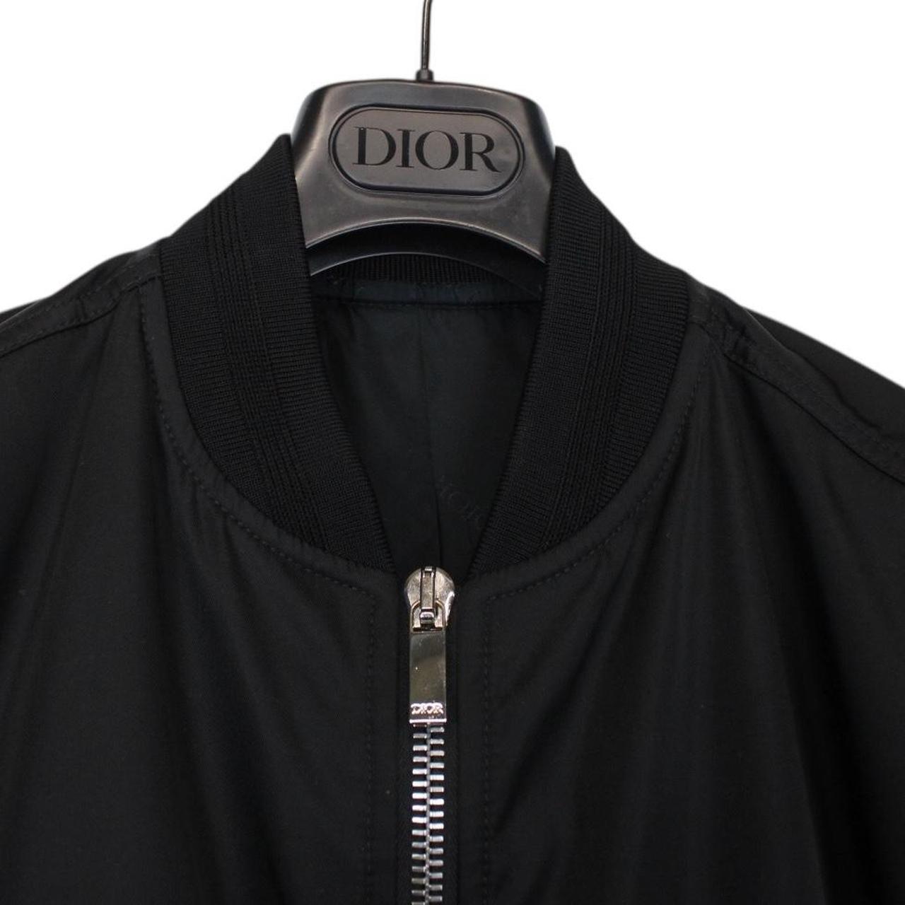 Dior Black Full Zip Nylon Bomber Jacket