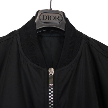 Dior Black Full Zip Nylon Bomber Jacket