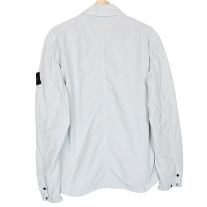 Stone Island AW 2022 Light Blue Full Zip Nylon Overshirt Jacket