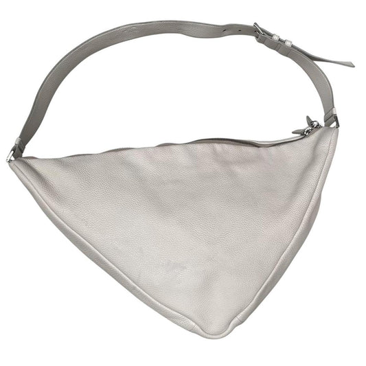 Prada Cream Saffiano Leather Large Triangle Shoulder Bag