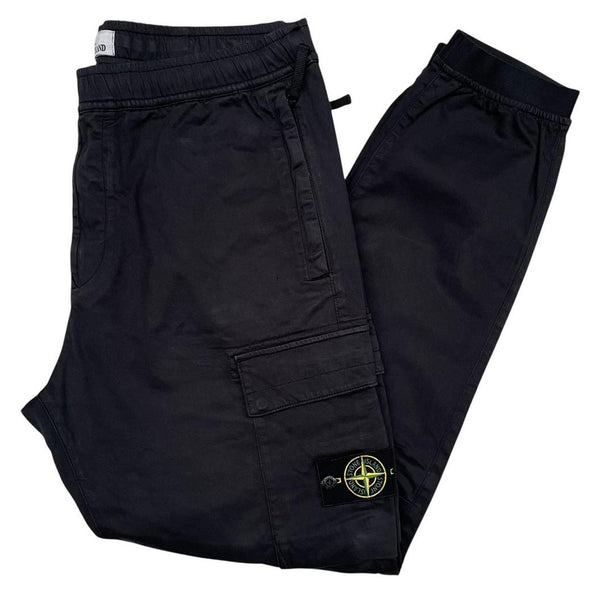 Stone Island AW 2022 Black RE-T Fit Cargo Trousers