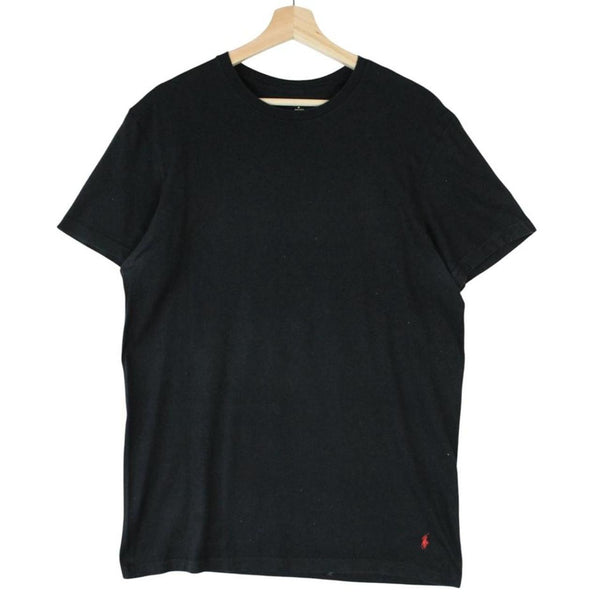 Polo Ralph Lauren black cotton pocket t-shirt with embroidered logo and short sleeves.