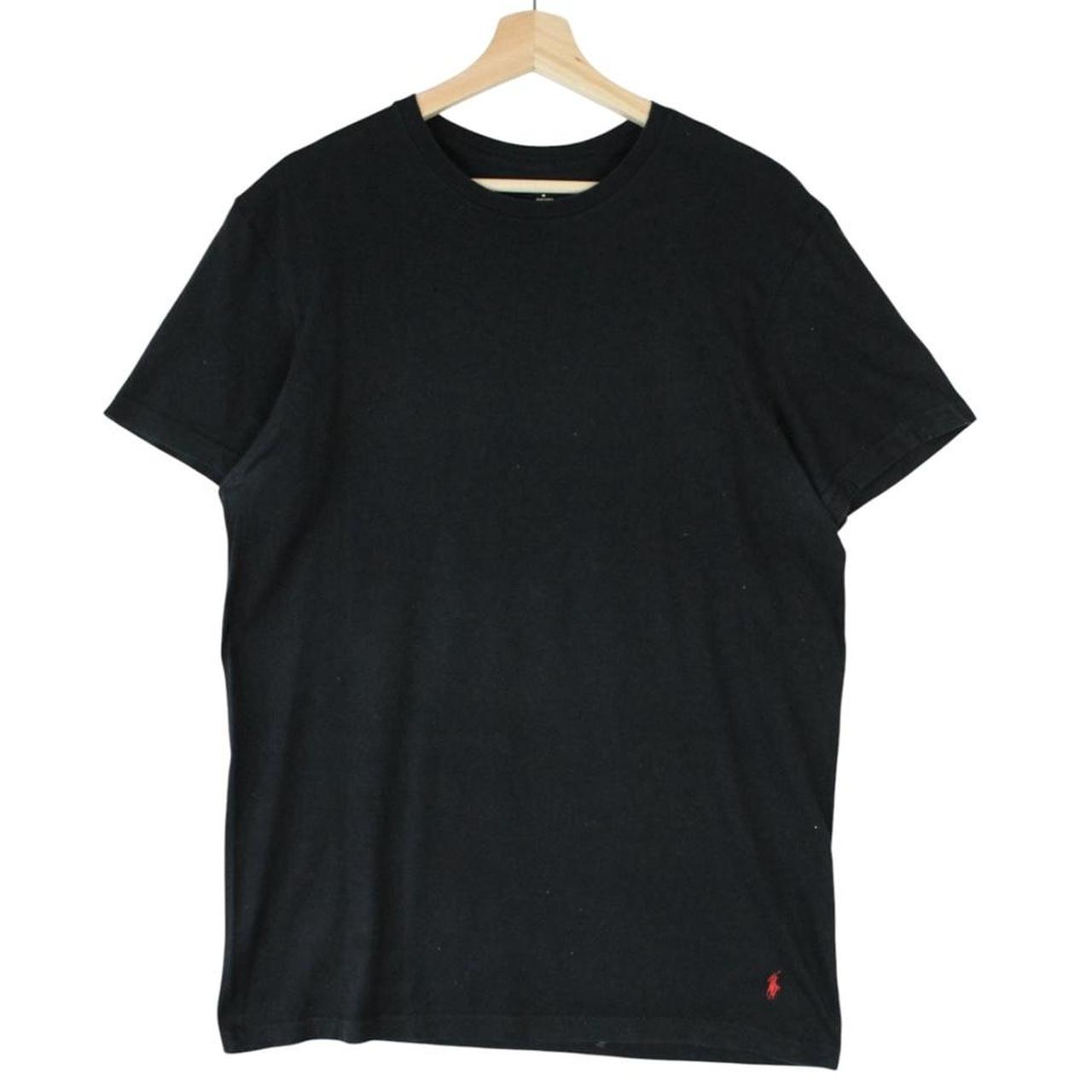 Polo Ralph Lauren black cotton pocket t-shirt with embroidered logo and short sleeves.
