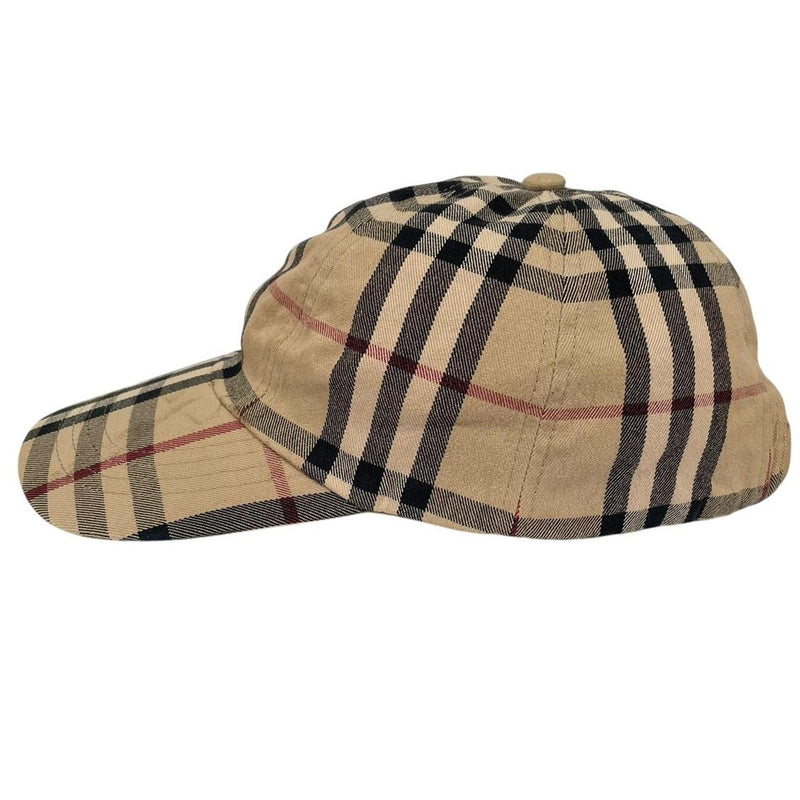 Vintage Burberry Tan Brown Nova Check Baseball Cap