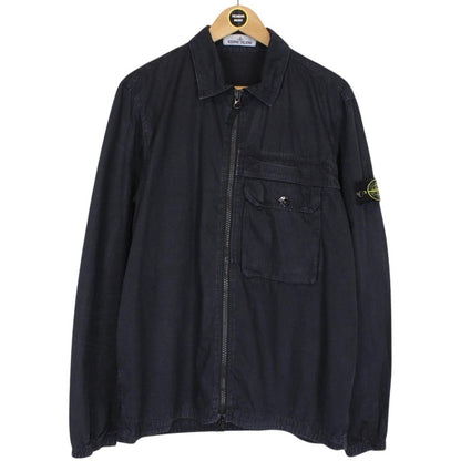Stone Island AW 2020 Black Full Zip Cotton Overshirt Jacket