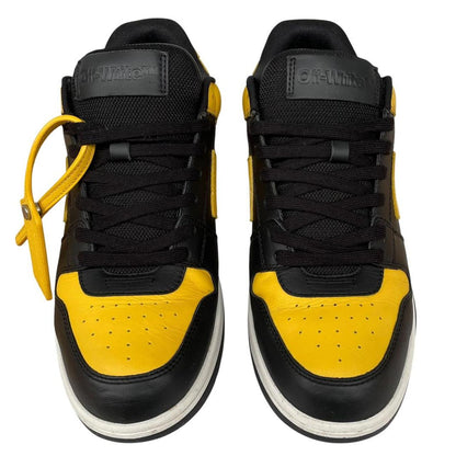 Off White Yellow and Black Out Of Office Leather Low Top Trainers