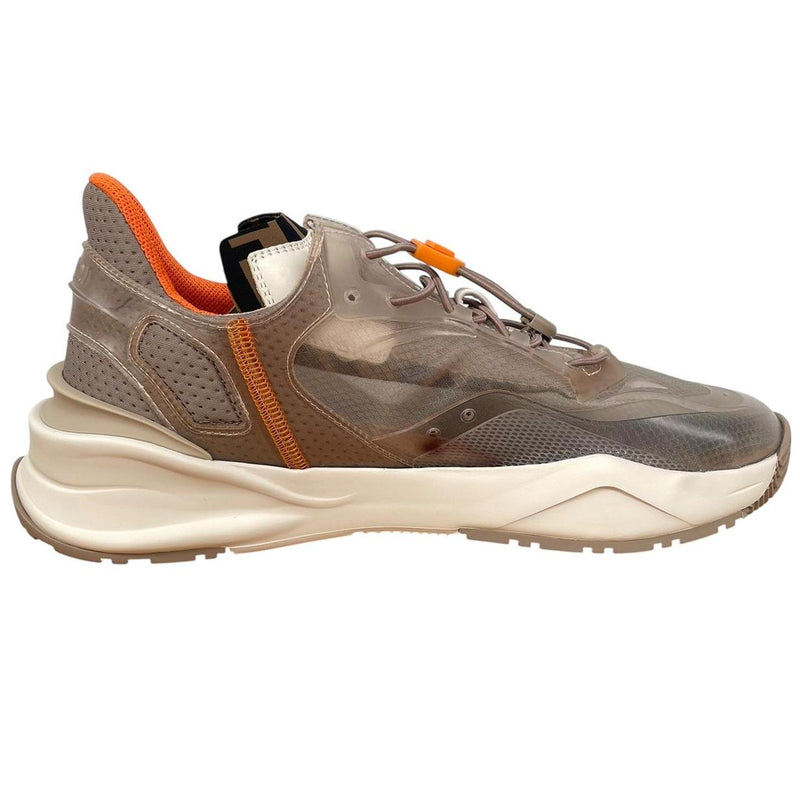 Fendi Flow Beige and Cream Rubber and Leather Trainers