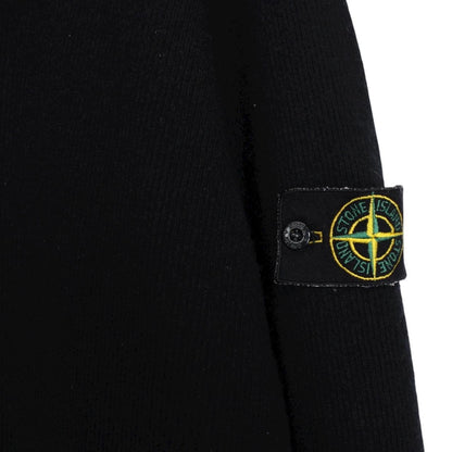 Vintage Stone Island AW 2002 Black Ribbed Wool Knit Jumper