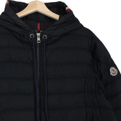 Moncler Eus Navy Blue Longue Saison Hooded Down Jacket