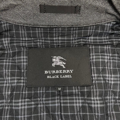 Vintage Burberry Black Label Grey Nova Check Single Breasted Trench Coat