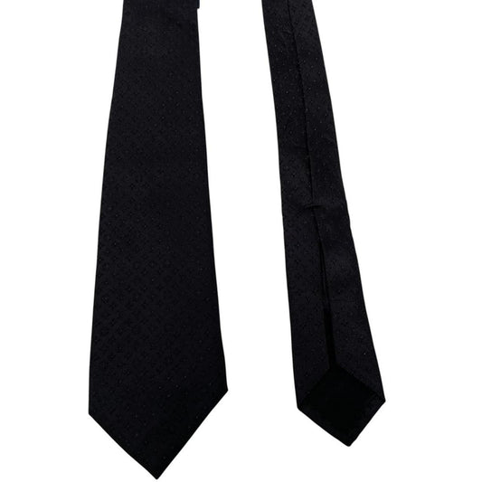 Louis Vuitton Black LV Monogram Silk Tie