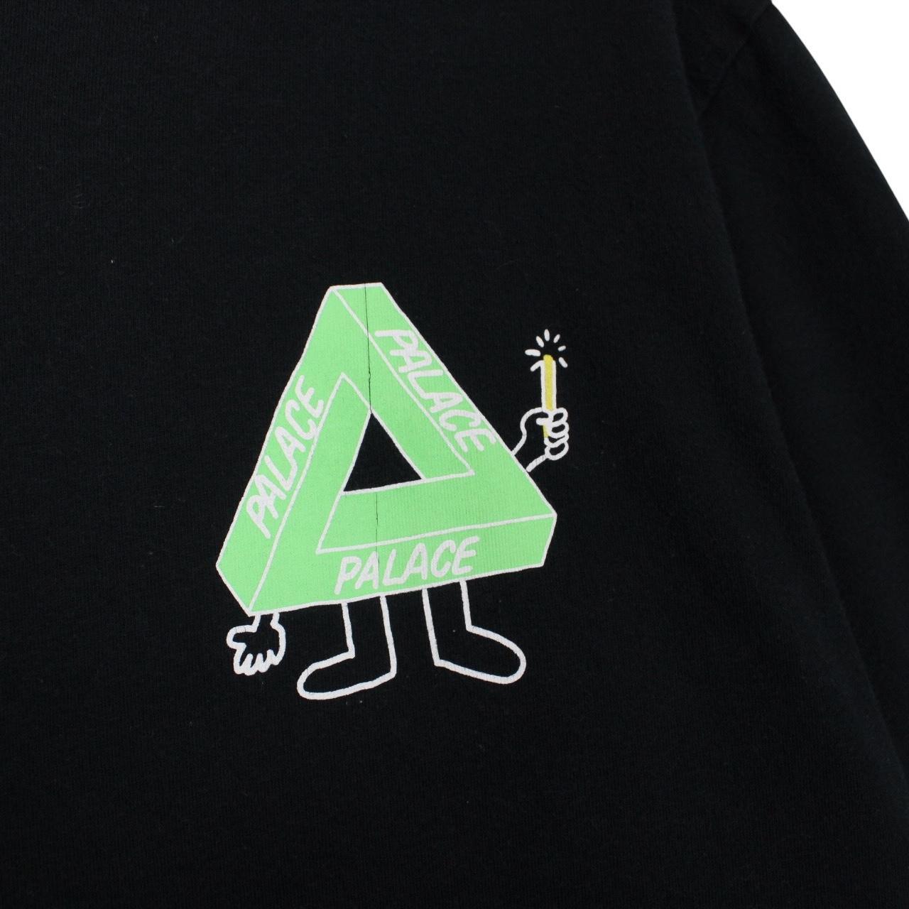 Palace Black and Green Glow Sticks Print Short Sleeve Cotton T-Shirt