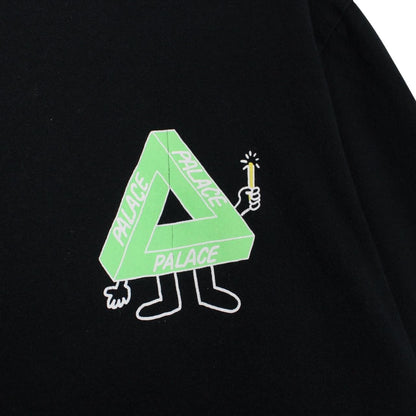 Palace Black and Green Glow Sticks Print Short Sleeve Cotton T-Shirt