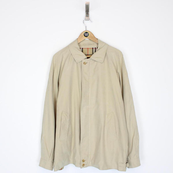 Burberry London Beige Nova Check Full Zip Harrington Jacket