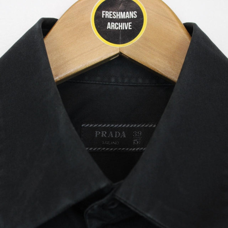 Prada Black Long Sleeve Cotton Shirt