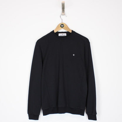 Stone Island SS 2023 Black and White Compass Logo Sweatshirt Jumper