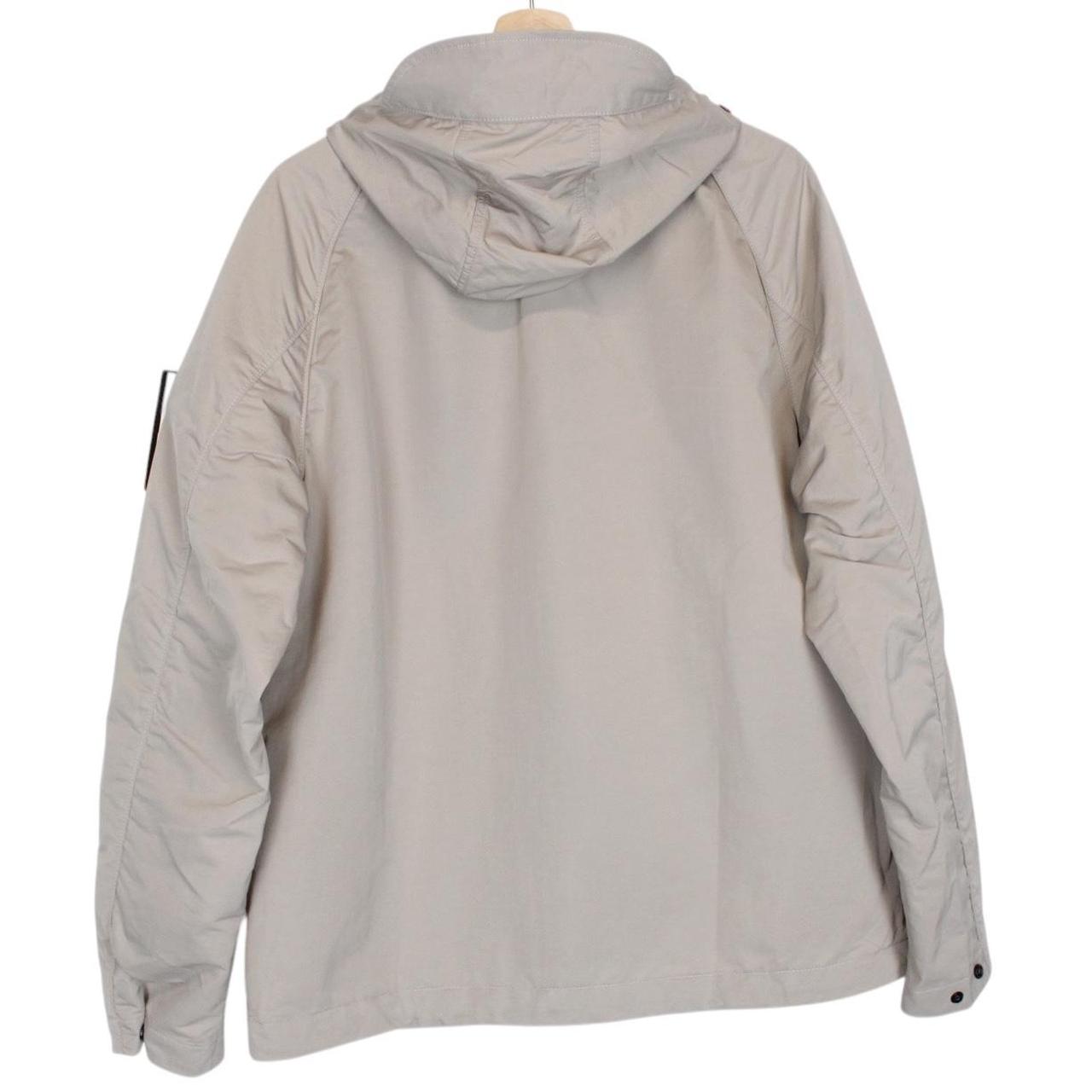 Stone Island SS 2023 Beige Hyper Dense Nylon Raso Full Zip Hooded Jacket