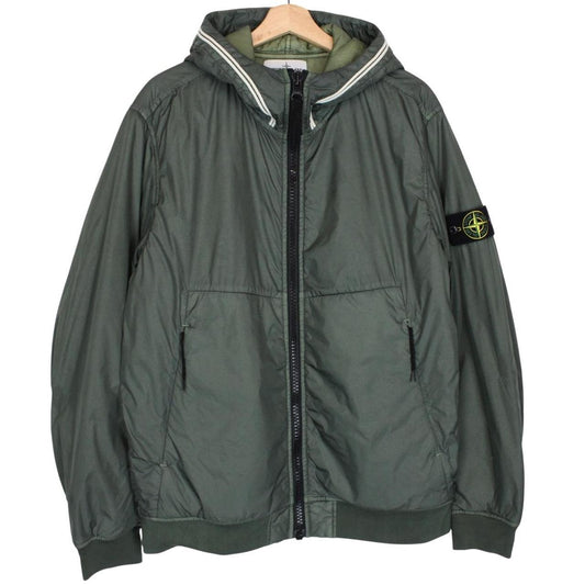 Stone Island AW 2020 Green Garment Dyed Crinkle Reps NY Primaloft Jacket
